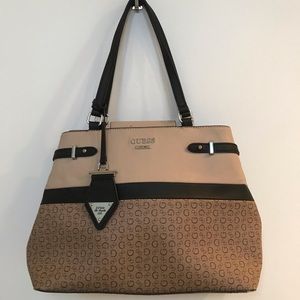 Guess Purse Multi Toned Black/ Tan